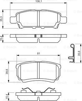 BOSCH 0 986 494 502 - Bremžu uzliku kompl., Disku bremzes www.autospares.lv