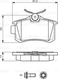 BOSCH 0 986 494 514 - Bremžu uzliku kompl., Disku bremzes autospares.lv