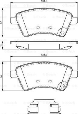 BOSCH 0 986 494 584 - Bremžu uzliku kompl., Disku bremzes www.autospares.lv