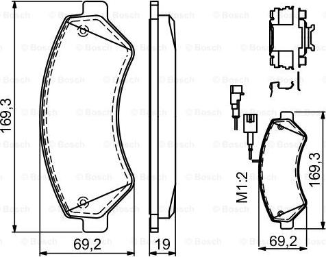 BOSCH 0 986 494 580 - Bremžu uzliku kompl., Disku bremzes www.autospares.lv