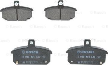 BOSCH 0 986 494 531 - Bremžu uzliku kompl., Disku bremzes www.autospares.lv