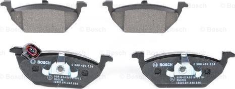 BOSCH 0 986 494 524 - Bremžu uzliku kompl., Disku bremzes www.autospares.lv