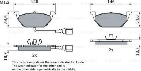 BOSCH 0 986 494 524 - Bremžu uzliku kompl., Disku bremzes www.autospares.lv