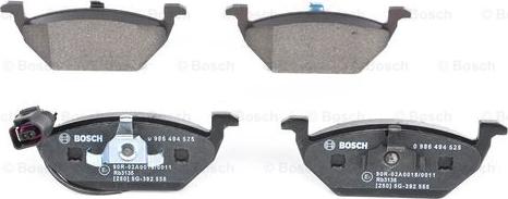 BOSCH 0 986 494 525 - Тормозные колодки, дисковые, комплект www.autospares.lv