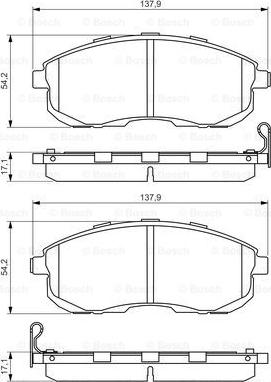 BOSCH 0 986 494 572 - Bremžu uzliku kompl., Disku bremzes www.autospares.lv