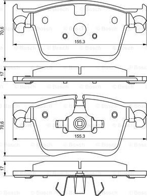 BOSCH 0 986 494 696 - Bremžu uzliku kompl., Disku bremzes www.autospares.lv