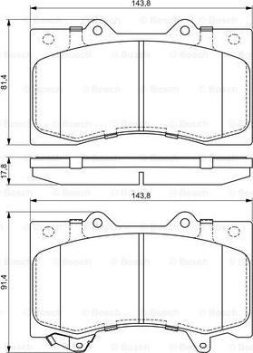 BOSCH 0 986 494 693 - Bremžu uzliku kompl., Disku bremzes www.autospares.lv