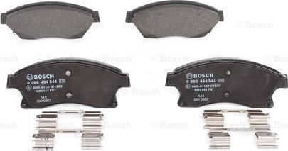 BOSCH 0 986 494 644 - Bremžu uzliku kompl., Disku bremzes www.autospares.lv