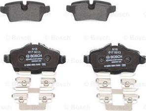 BOSCH 0 986 494 645 - Bremžu uzliku kompl., Disku bremzes www.autospares.lv