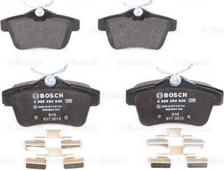 BOSCH 0 986 494 640 - Bremžu uzliku kompl., Disku bremzes www.autospares.lv