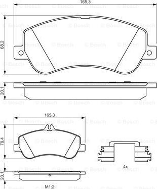 BOSCH 0 986 494 648 - Bremžu uzliku kompl., Disku bremzes www.autospares.lv