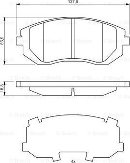 BOSCH 0 986 494 653 - Bremžu uzliku kompl., Disku bremzes www.autospares.lv