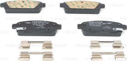 BOSCH 0 986 494 666 - Тормозные колодки, дисковые, комплект www.autospares.lv