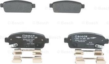 BOSCH 0 986 494 666 - Тормозные колодки, дисковые, комплект www.autospares.lv