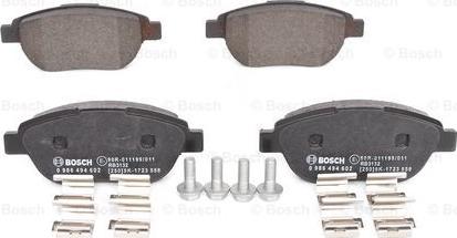 BOSCH 0 986 494 602 - Bremžu uzliku kompl., Disku bremzes autospares.lv