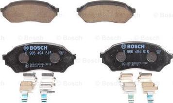 BOSCH 0 986 494 616 - Bremžu uzliku kompl., Disku bremzes www.autospares.lv