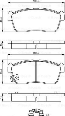 BOSCH 0 986 494 618 - Bremžu uzliku kompl., Disku bremzes www.autospares.lv