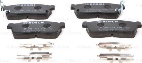 BOSCH 0 986 494 618 - Bremžu uzliku kompl., Disku bremzes www.autospares.lv