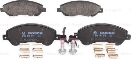 BOSCH 0 986 494 613 - Bremžu uzliku kompl., Disku bremzes www.autospares.lv