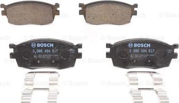 BOSCH 0 986 494 617 - Bremžu uzliku kompl., Disku bremzes www.autospares.lv