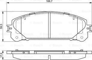 BOSCH 0 986 494 686 - Bremžu uzliku kompl., Disku bremzes www.autospares.lv