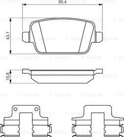 BOSCH 0 986 494 639 - Bremžu uzliku kompl., Disku bremzes autospares.lv