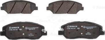 BOSCH 0 986 494 631 - Bremžu uzliku kompl., Disku bremzes www.autospares.lv