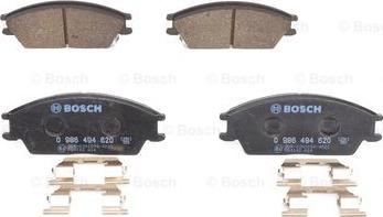 BOSCH 0 986 494 620 - Тормозные колодки, дисковые, комплект www.autospares.lv