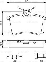 BOSCH 0 986 494 621 - Тормозные колодки, дисковые, комплект www.autospares.lv