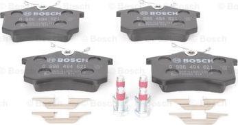 BOSCH 0 986 494 621 - Тормозные колодки, дисковые, комплект www.autospares.lv