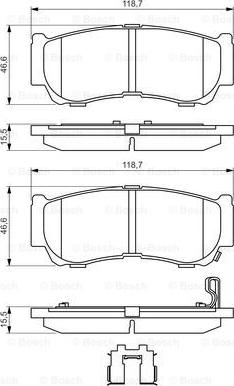 BOSCH 0 986 494 628 - Brake Pad Set, disc brake www.autospares.lv