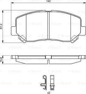 BOSCH 0 986 494 675 - Brake Pad Set, disc brake www.autospares.lv