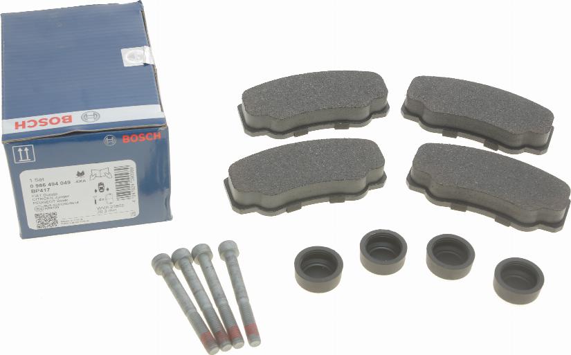 BOSCH 0 986 494 049 - Brake Pad Set, disc brake www.autospares.lv