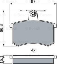 BOSCH 0 986 494 059 - Тормозные колодки, дисковые, комплект www.autospares.lv