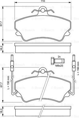 BOSCH 0 986 494 056 - Bremžu uzliku kompl., Disku bremzes www.autospares.lv