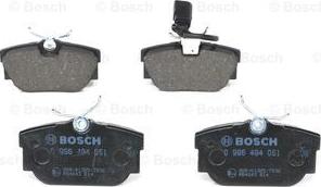 BOSCH 0 986 494 051 - Bremžu uzliku kompl., Disku bremzes autospares.lv