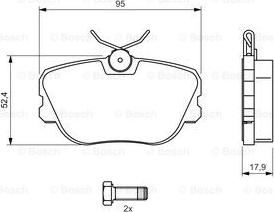 BOSCH 0 986 494 058 - Bremžu uzliku kompl., Disku bremzes autospares.lv