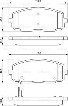 BOSCH 0 986 494 064 - Bremžu uzliku kompl., Disku bremzes www.autospares.lv