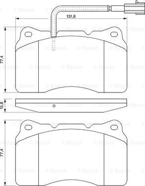 BOSCH 0 986 494 067 - Bremžu uzliku kompl., Disku bremzes autospares.lv