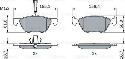 BOSCH 0 986 494 004 - Тормозные колодки, дисковые, комплект www.autospares.lv