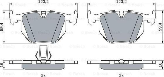 BOSCH 0 986 494 006 - Brake Pad Set, disc brake www.autospares.lv