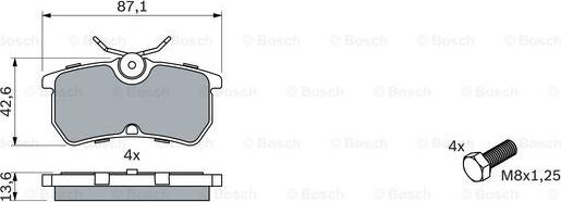 BOSCH 0 986 494 011 - Bremžu uzliku kompl., Disku bremzes www.autospares.lv