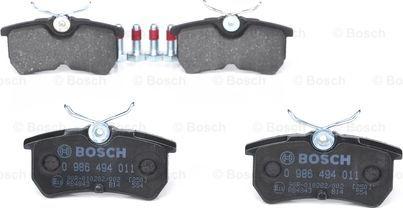 BOSCH 0 986 494 011 - Bremžu uzliku kompl., Disku bremzes www.autospares.lv