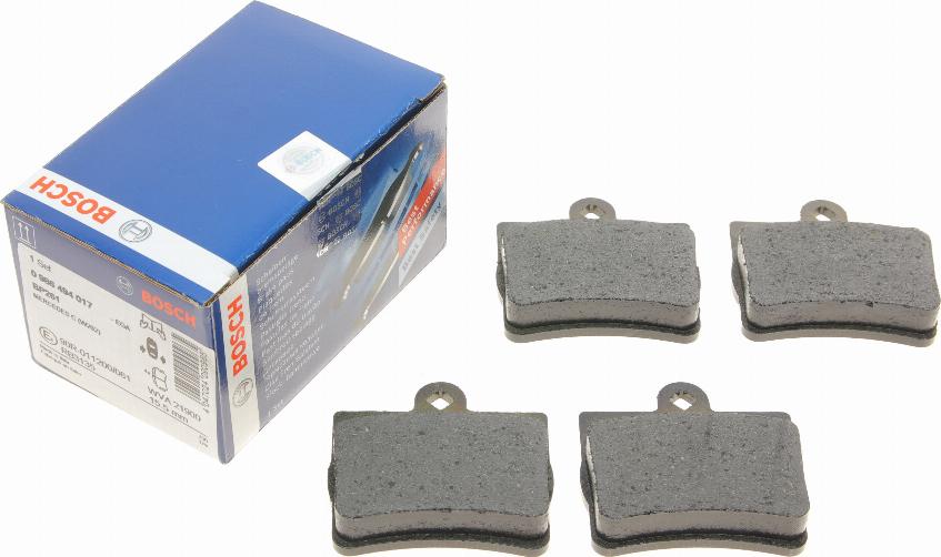 BOSCH 0 986 494 017 - Bremžu uzliku kompl., Disku bremzes www.autospares.lv