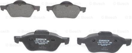 BOSCH 0 986 494 034 - Bremžu uzliku kompl., Disku bremzes www.autospares.lv