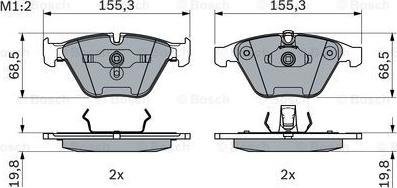 BOSCH 0 986 494 036 - Brake Pad Set, disc brake www.autospares.lv