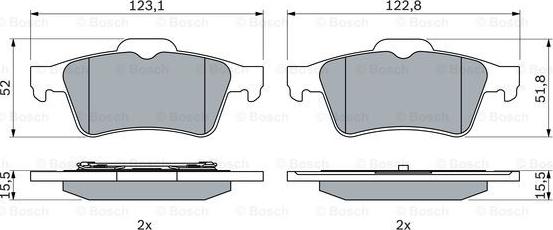 BOSCH 0 986 494 032 - Тормозные колодки, дисковые, комплект www.autospares.lv