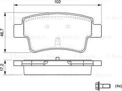 BOSCH 0 986 494 072 - Тормозные колодки, дисковые, комплект www.autospares.lv