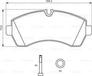 BOSCH 0 986 494 194 - Bremžu uzliku kompl., Disku bremzes www.autospares.lv