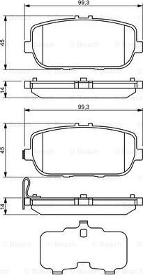 BOSCH 0 986 494 190 - Bremžu uzliku kompl., Disku bremzes www.autospares.lv